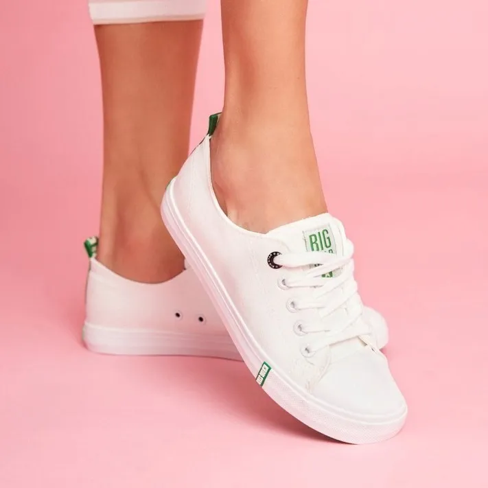 Damessneakers Big Star Groen en Wit FF274088