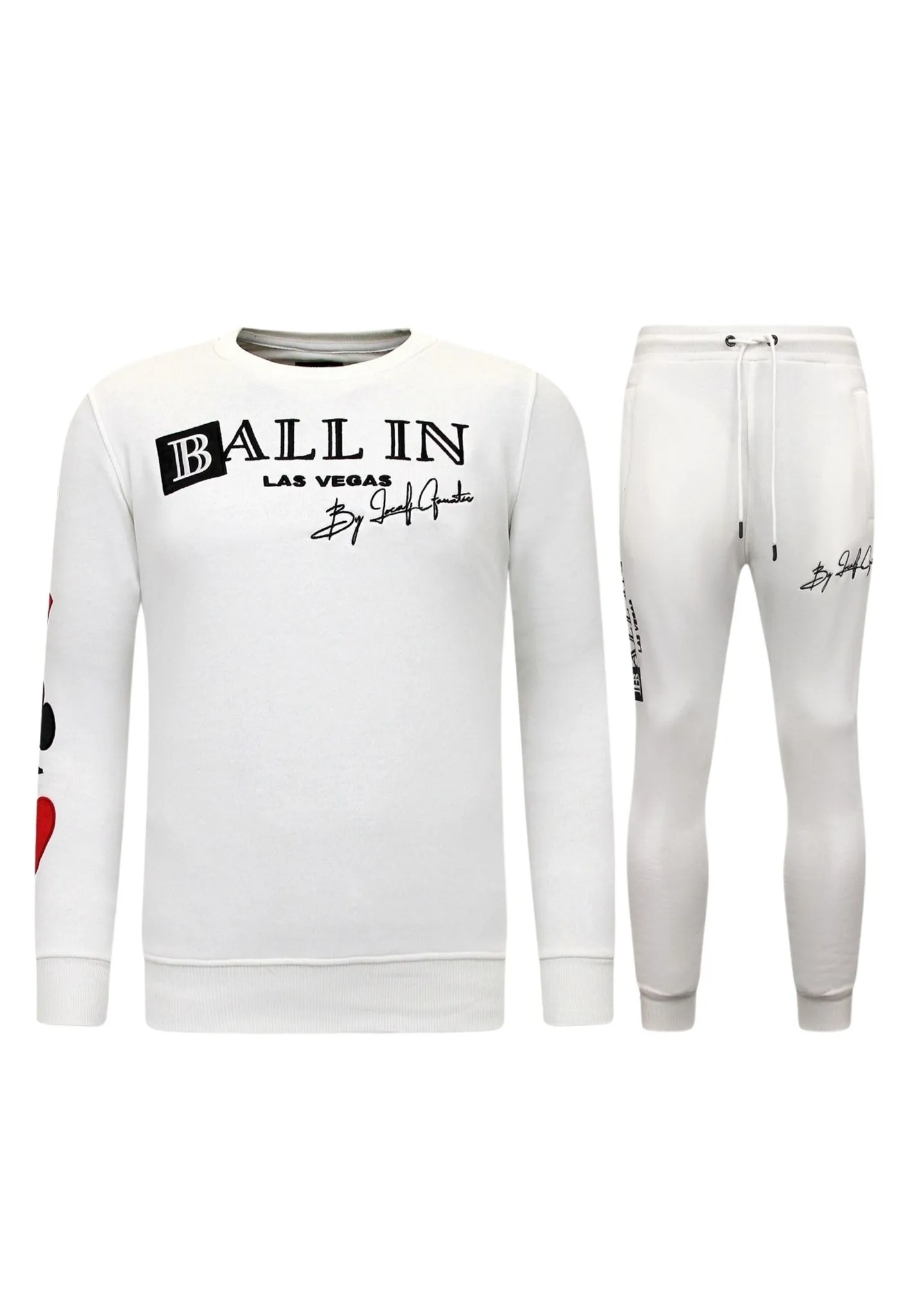 EXCLUSIEVE JOGGINGPAK MANNEN  BALLIN LAS VEGAS  WIT