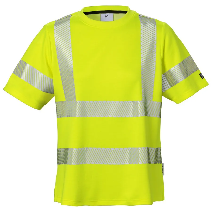 FRISTADS HIGH VIS TSHIRT DAMES KLASSE 2 7458 THV HIVIS GEEL