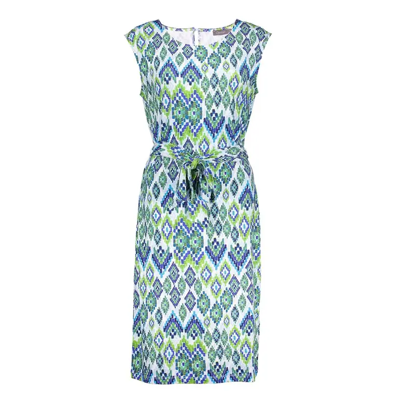 Geisha dames tricot jurk met print 47133-60 SKY