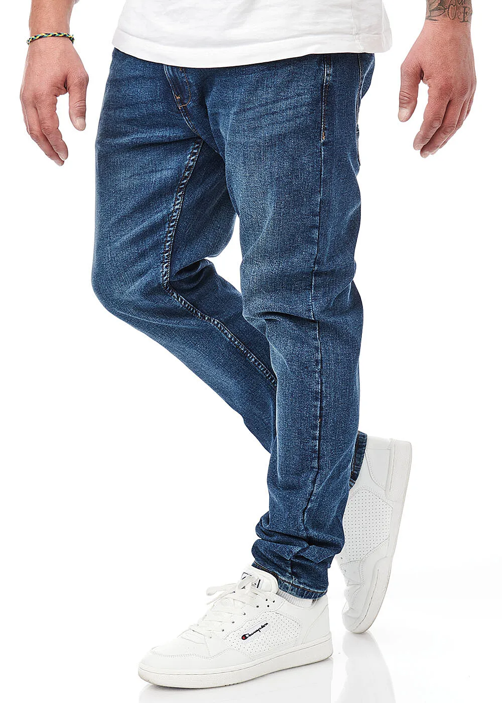 INDICODE HERREN JEANS HOSE MIT 5POCKETS RETRO NAVY BLAU