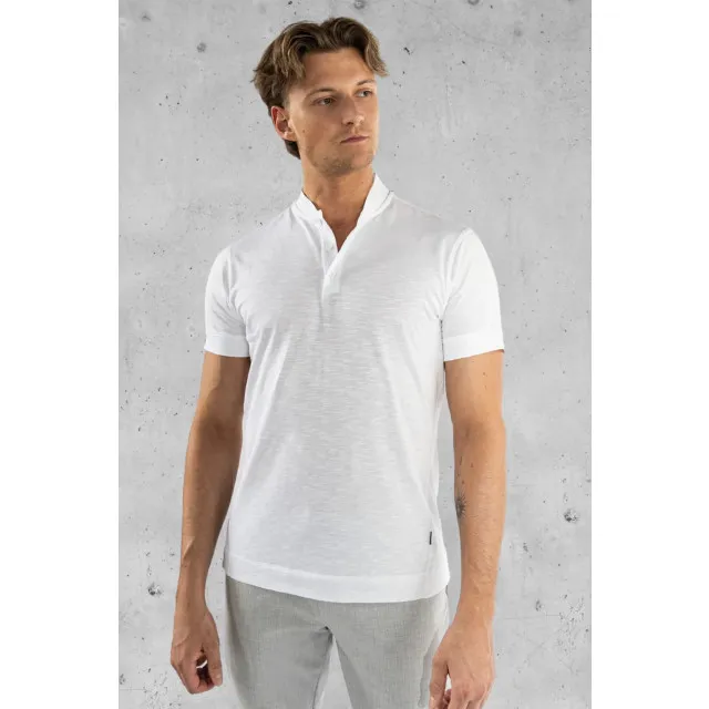 Koll3kt Lyocell slub bomber polo