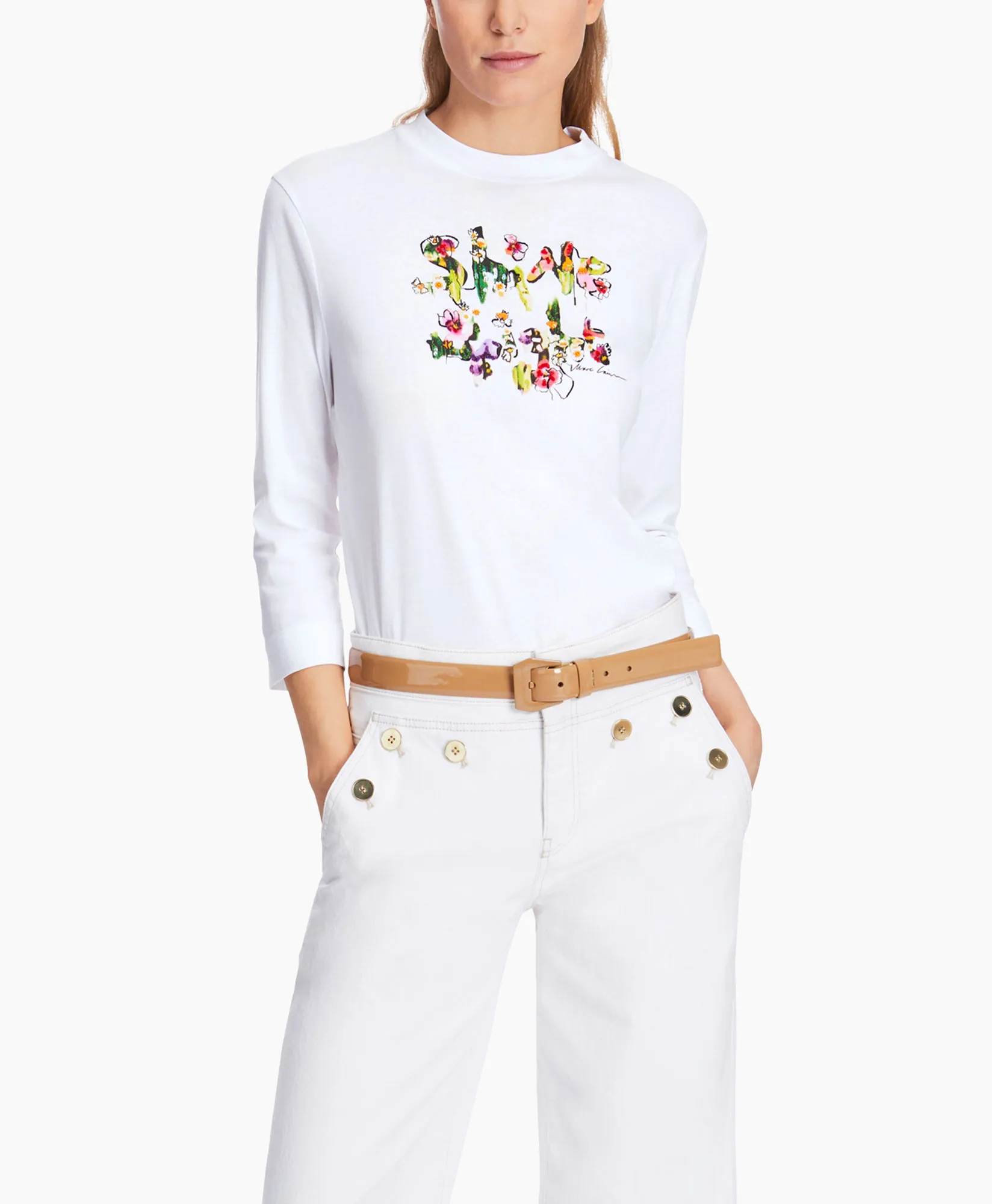 MARCCAIN COLLECTIE TSHIRT XC 48.41 J07 WIT
