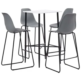 Medina 5-delige Barset kunststof grijs