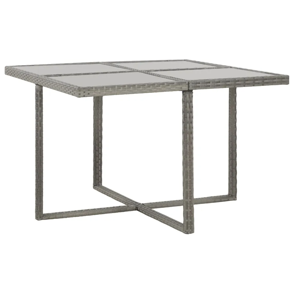 MEDINA 5DELIGE TUINSET MET KUSSENS POLY RATTAN GRIJS