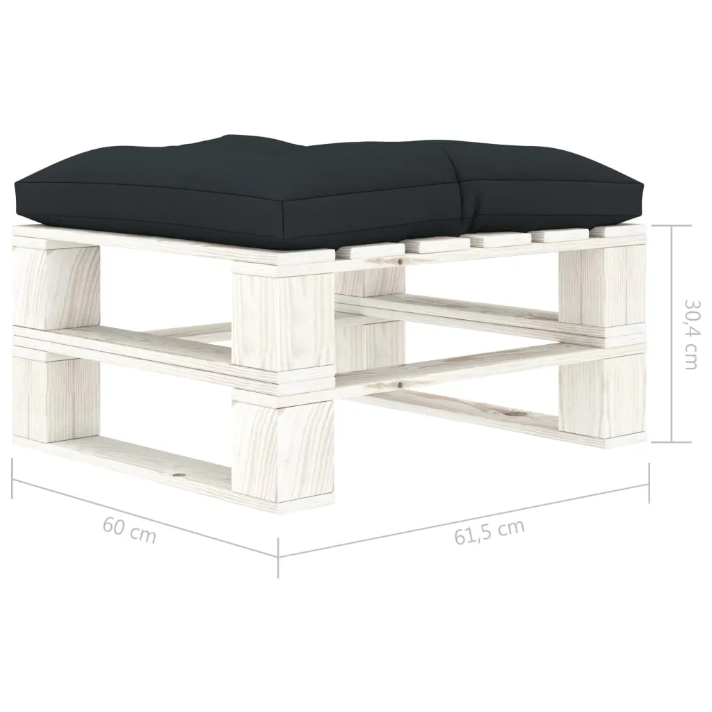 MEDINA 8DELIGE LOUNGESET MET ANTRACIETKLEURIGE KUSSENS PALLET HOUT