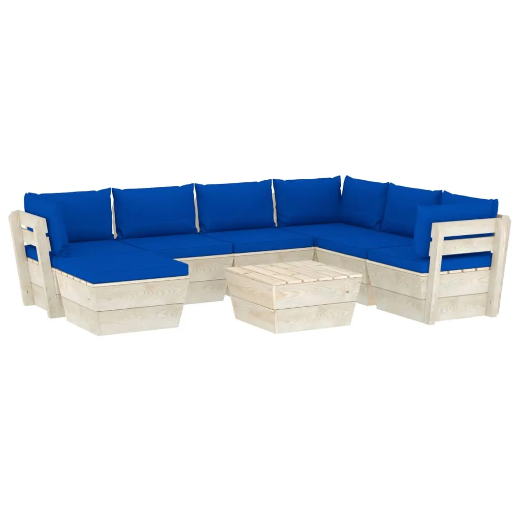 MEDINA 8DELIGE LOUNGESET MET KUSSENS PALLET VURENHOUT