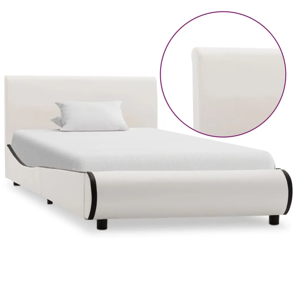 Medina Bedframe kunstleer wit 100x200 cm