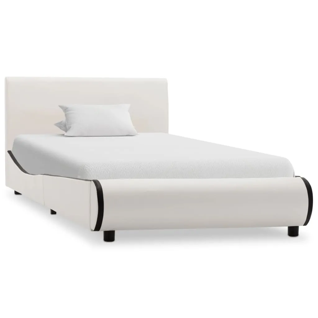 Medina Bedframe kunstleer wit 100x200 cm