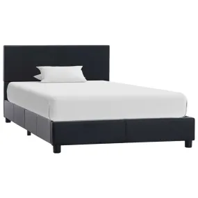 Medina Bedframe kunstleer zwart 90x200 cm