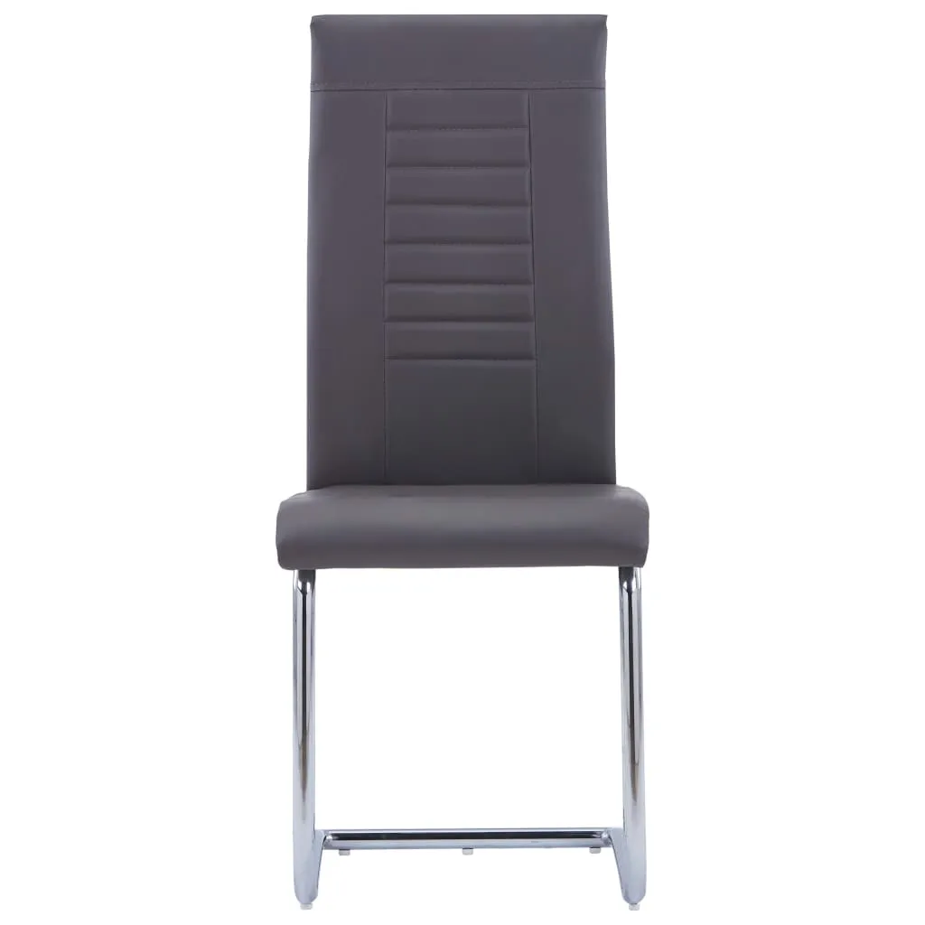 Medina Eetkamerstoelen 2 st kunstleer grijs