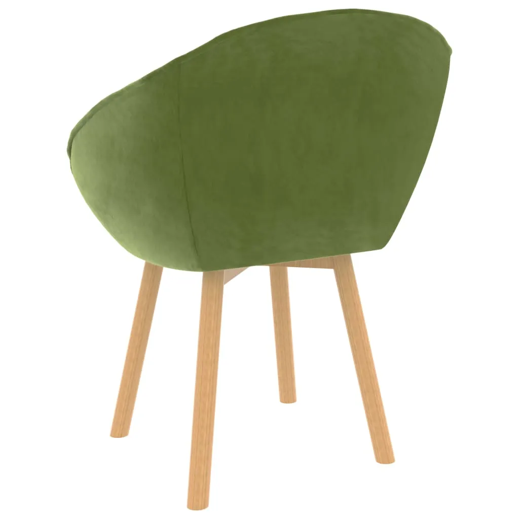Medina Eetkamerstoelen 4 st fluweel lichtgroen