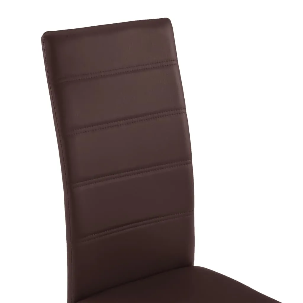 Medina Eetkamerstoelen 4 st kunstleer bruin