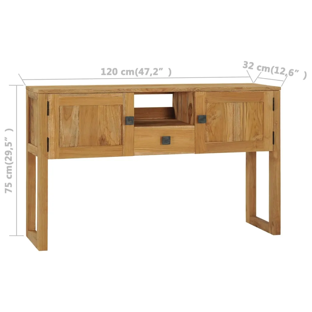 Medina Wandtafel 120x32x75 cm massief teakhout