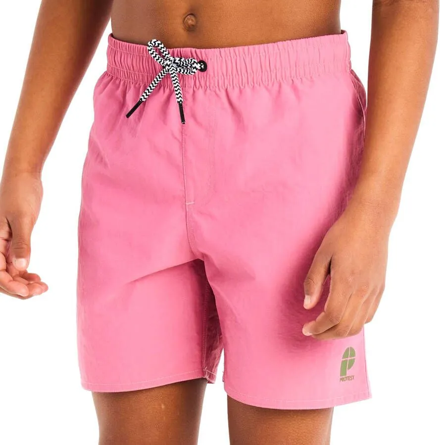 Protest zwemshort CULTURE JR roze Jongens Polyamide Effen 164