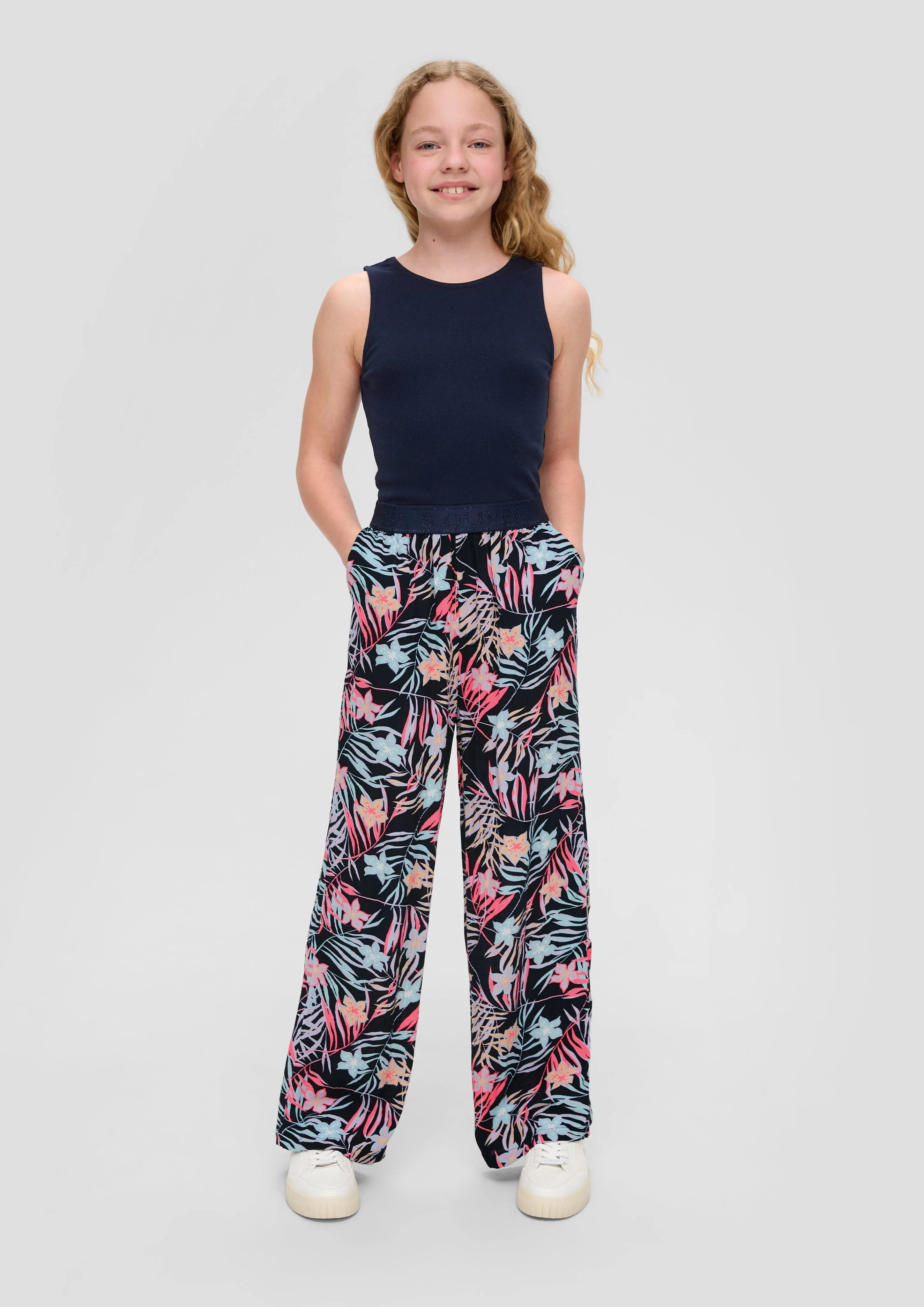 S.OLIVER LOOSE: BROEK VAN VISCOSECRêPE