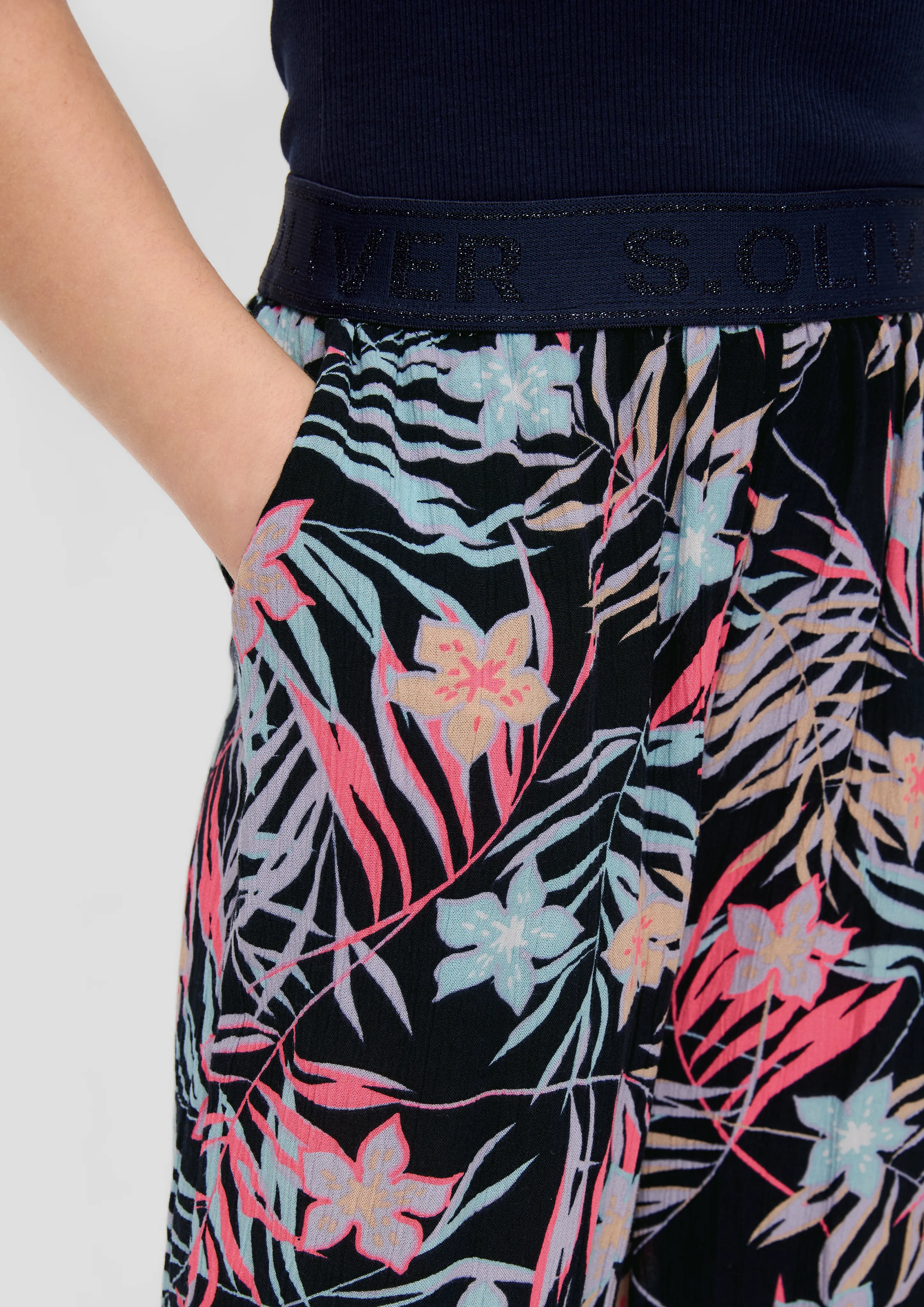S.OLIVER LOOSE: BROEK VAN VISCOSECRêPE