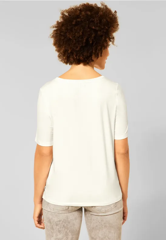 STREET ONE TSHIRT IN MATERIAALMIX