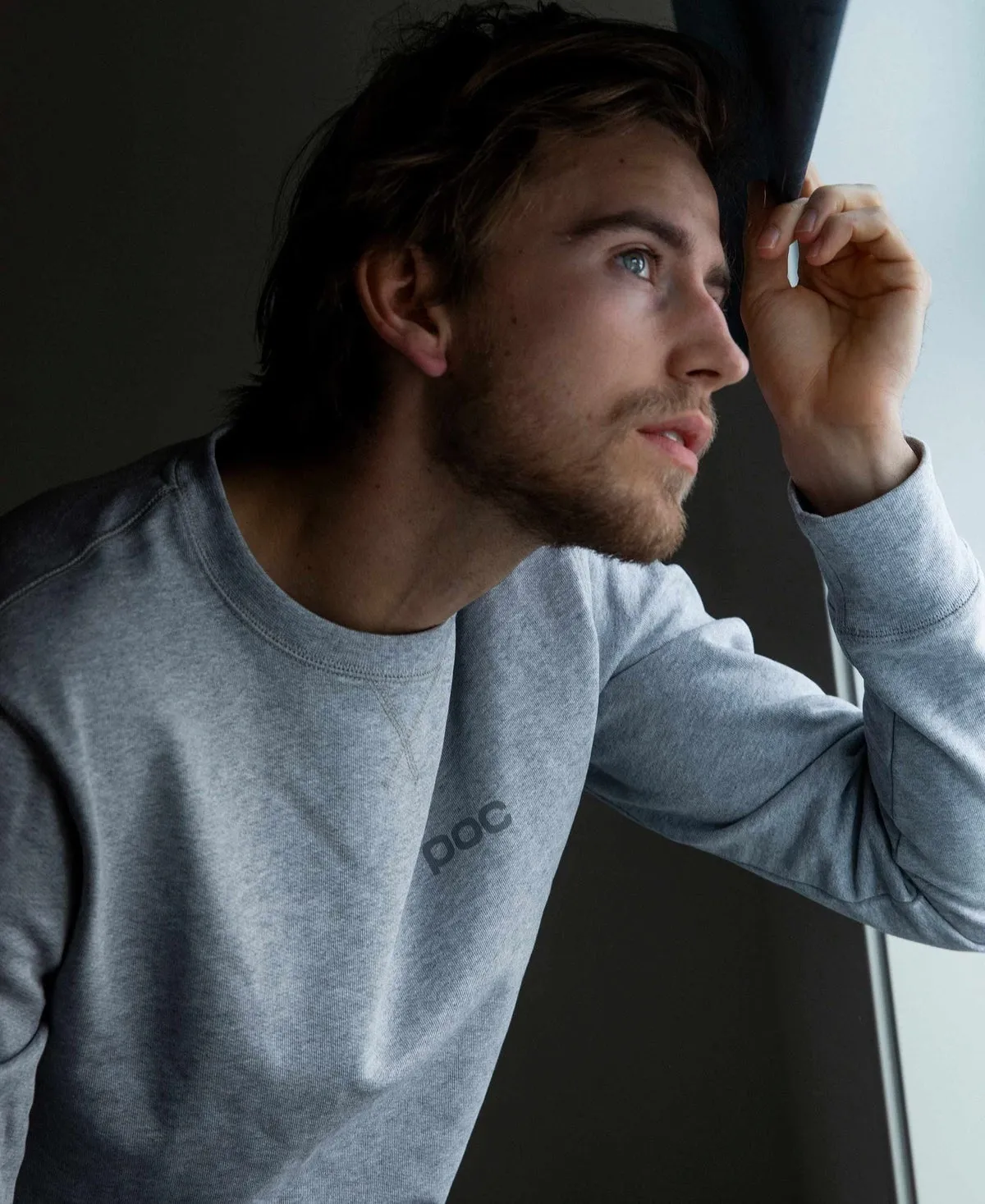 Trui Men POC Men Crew Grey Melange