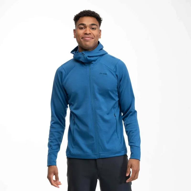 Vest Bergans Men Ulstein Wool Hood North Sea Blue